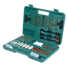 1Pc Universal Gun Cleaning Kit Gun Cleaning Brushes Mops Muff Guard With Carrying Case For Rifles Pistols Handguns Shotguns (Option: Green)